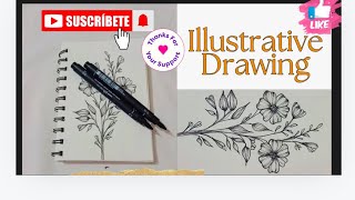 Easy Flower Doodles you need to know Illustrative Drawing [upl. by Eigna633]