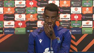 Alexander Isak  RB Leipzig v Real Sociedad  Full PreMatch Press Conference  Europa League [upl. by Maegan670]