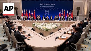 Leaders of South Korea China and Japan meet for trilateral meeting in Seoul [upl. by Lamori68]