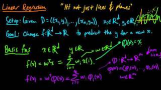 ML 91 Linear regression  Nonlinearity via basis functions [upl. by Garretson]