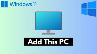 How To Add This PC icon To Desktop in Windows 11 Full Guide [upl. by Sussman]