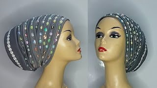 How to make MultiPleated padded Turban headbandturbanturbantutorial [upl. by Camilia170]