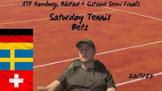 Tennis Picks 2072024  ATP HamburgGstaad And Båstad Semi Finals [upl. by Kopaz]