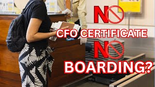 No Commission on Filipino Overseas Certificate cant travel abroad How What is CFO sticker [upl. by Menken]