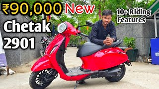 Chetak 2901 Budget Electric Scooter 2024 On Road Price  Riding Range Features [upl. by Ynnaf]