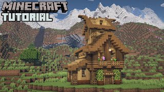 Minecraft  Wooden Survival House Tutorial How to Build [upl. by Oimetra978]