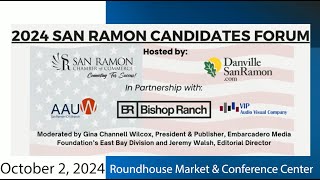 San Ramon Mayor and City Council Candidate Forum [upl. by Enahs]