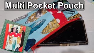 How to sew a notebook pen holder Mobile phone pouch DIY zippered planner glasses pencil case pouch [upl. by Anid198]