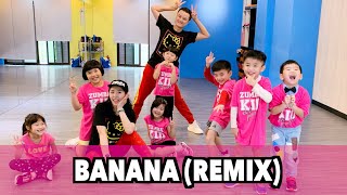 ZUMBA® Kids  BANANA REMIX  JENNY x JOE  Kids Dance  Taiwan [upl. by Htinnek]