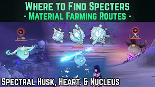 Where to Find Specters Farming Routes  Spectral Husk Heart amp Nucleus  Genshin Impact Guide [upl. by Anora]