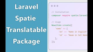 Laravel Spatie Translatable Package in details [upl. by Iblehs]