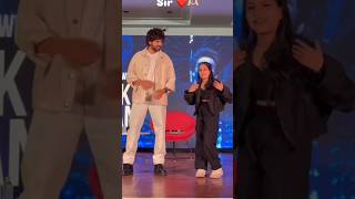 Cute girl dance with kartik Aryan 💜💜 shortvideo music newsong youtubeshorts [upl. by Croft807]