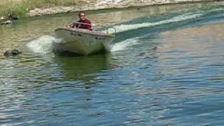 Jet Ski powered boat test 2 [upl. by Enohpesrep]