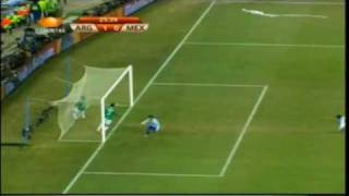 World Cup 2010  Argentina vs Mexico  Tevez offside goal 10 [upl. by Valtin]