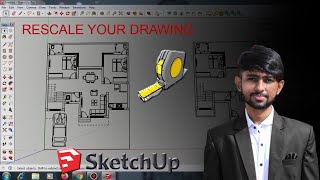 HOW TO RESCALE YOUR AUTOCAD IMPORTED FILE IN SKETCHUP  CIVILARCHITECT [upl. by Onifled557]