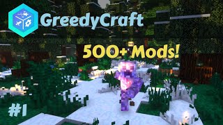 GreedyCraft  550 Mod Modpack  Ep 1 [upl. by Akehsar]