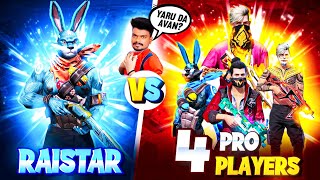 Raistar vs 4 Pro payers 😂 Only One Tap Challenge Who will Win [upl. by Duster]