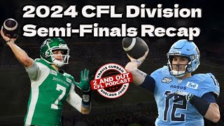 2024 cfl SemiFinals Recap Toronto Argonauts and Saskatchewan Roughriders advance [upl. by Cowan689]