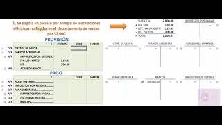 Registro Contable de Honorarios Retenciones de ISR e IVA [upl. by Janette]