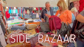 🇹🇷 SIDE WEEKLY BAZAAR ON SATURDAYS  Replica in TÜRKIYE side turkey Antalya bazaar [upl. by Ellierim]