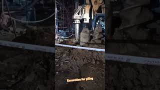 Excavation for piling piles civil [upl. by Nilhsa390]