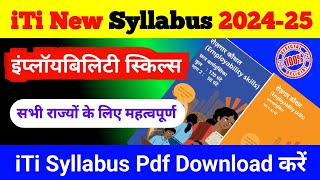 ITI Employability Skills New Syllabus 202425  employability skills iti 1st year new syllabus 2024 [upl. by Anyg]