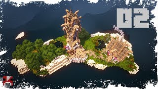 Minecraft Timelapse  MEDIEVAL FANTASY ISLAND  02  Conquest Reforged [upl. by Ahsed]