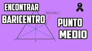 Baricentro de un triángulo Punto Medio [upl. by Ashling]