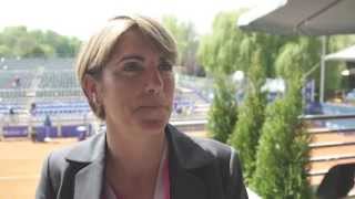 Kerrilyn Cramer interview with WTA Supervisor of JampT Banka Prague Open 2015 [upl. by Pernell]