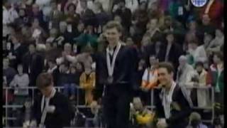 1992 Albertville Olympics Mens Figure Skating Medals Ceremony [upl. by Arema]