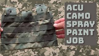 ACU mag pouch camo spray paint job [upl. by Ococ]