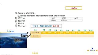 OLIMPIADA DEL CONOCIMIENTOIFase sector2024 I P 54I¿Cuántos milímetros habrá aumentado en una década [upl. by Analiese]