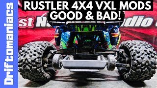 Traxxas Rustler 4x4 VXL Mods To Date Good And Bad [upl. by Ahsiakal]