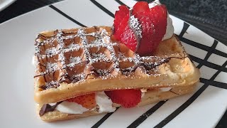 RECETTE GAUFRE DE BRUXELLES 🇧🇪RECETTE CHANTILLY [upl. by Sorvats]