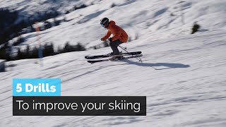 How to Ski  5 Drills to Improve Your Skiing [upl. by Rednasyl]