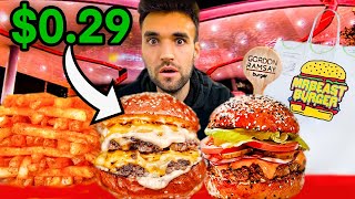 LIVING on WORLD’S BEST BURGERS for 24 HOURS Gordon Ramsay MrBeast Burger amp MORE [upl. by Iztim893]