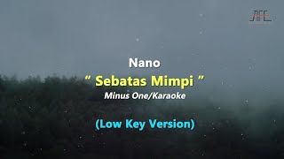 Nano  Sebatas Mimpi  Karaoke  Piano Low KeyNada Rendah [upl. by Severin253]