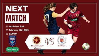 Stenhousemuir Women v Renfrew  SWF Championship [upl. by Bromley]