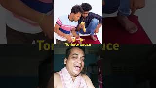 Tomato sauce 😅😃comedy surajroxfunnyvibeo funny fun food challenge realfools dimag eggshort [upl. by Nicodemus]