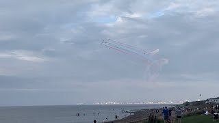 The Red Arrows RAF “tornado” manoeuvre at Ayr air show 2023 [upl. by Nyladnor]