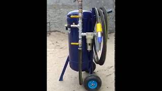 Piaskarka DIY 80L  Homemade sandblaster  dysza venturiego [upl. by Gould]