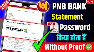 PNB Account Statement Pdf Password  Punjab National Bank Statement Pdf Password  Pdf Password [upl. by Brest]