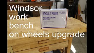 Windsor workbench from Harbor Freight upgrade wheel kit Episode 208 Coffee and Tools [upl. by Mages]