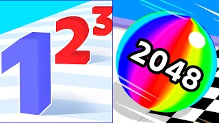 Ball Run 2048 Vs Number Master  All Levels Gameplay Android iOS J3Q1O1A1N2C0 [upl. by Elder]