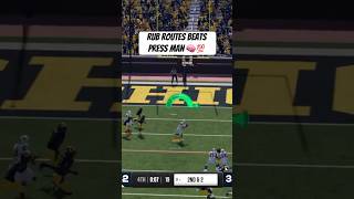 Run Route vs press man collegefootball25 cfb25 ncaa25 shorts viralvideo madden cfb [upl. by Demetra]