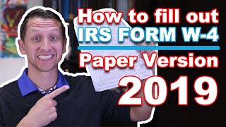 IRS Form W4 Paper Version [upl. by Liana]