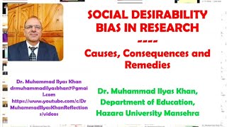 SOCIAL DESIRABILITY BIAS IN RESEARCH CAUSES CONSEQUENCES AND REMEDIES [upl. by Drauode935]