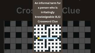 An informal term for a person who is 65 Crossword Clue crossword crosswordpuzzles [upl. by Rumpf]