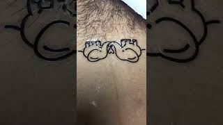 temporary tattoo beutiful elephant shorts shortsvideo [upl. by Llenyr]