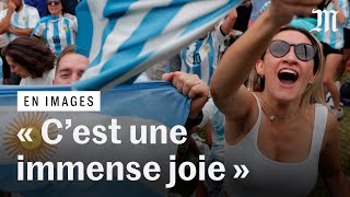 Coupe du monde 2022  des millions de supporteurs argentins fêtent la victoire [upl. by Ylehsa]